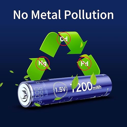 Deleepow 1.5V Rechargeable AAA Batteries 1200mWh USB AAA Rechargeable Batteries, 12-Pack Triple A Battery with USB Cable 1500 Cycle