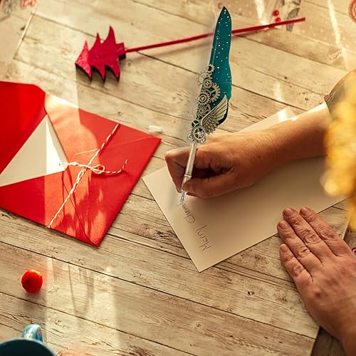 Miniatura 6 de Juego de bolígrafos de caligrafía de plumas retro, juego de pluma y tinta, juego de bolígrafos de caligrafía para escribir, escribir cartas, firmar