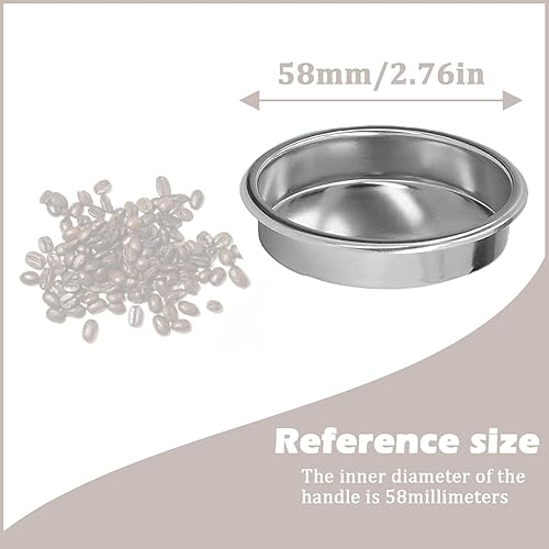 Miniatura 2 de Cesta de filtro de descarga trasera de 2.283 in, filtro de retrolavado, cesta de filtro de acero inoxidable para Breville Gaggia Classic y otras