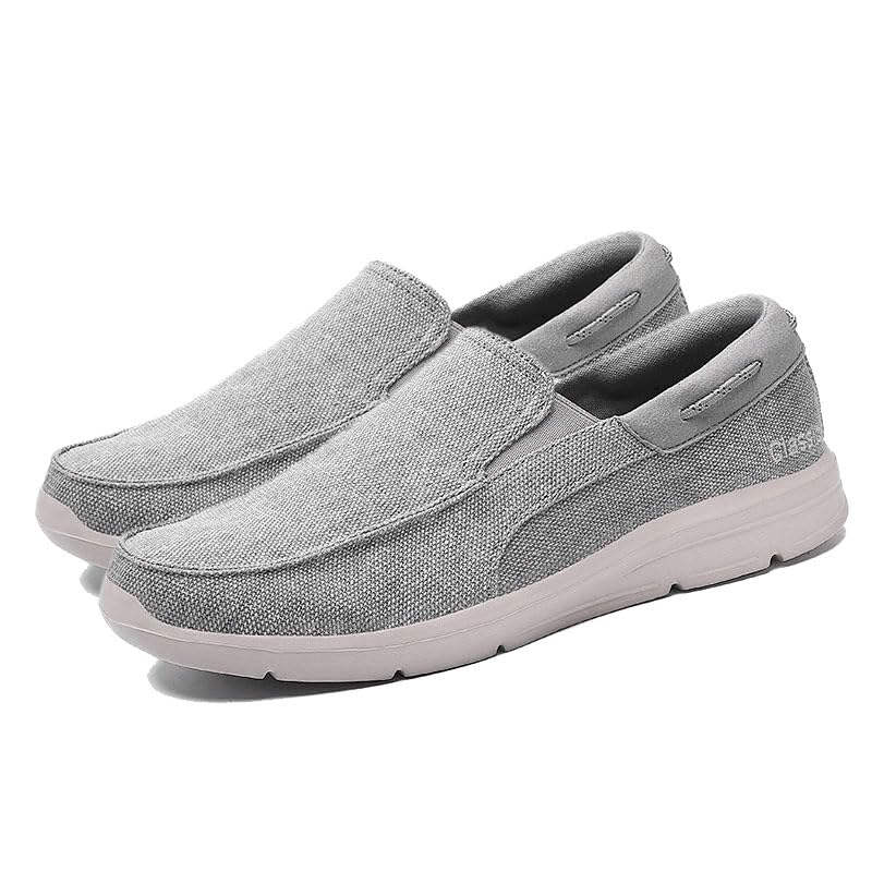 Mens Breathable Slip On Canvas Casual Loafer Lightweight Walking Shoes Cloth Shoes