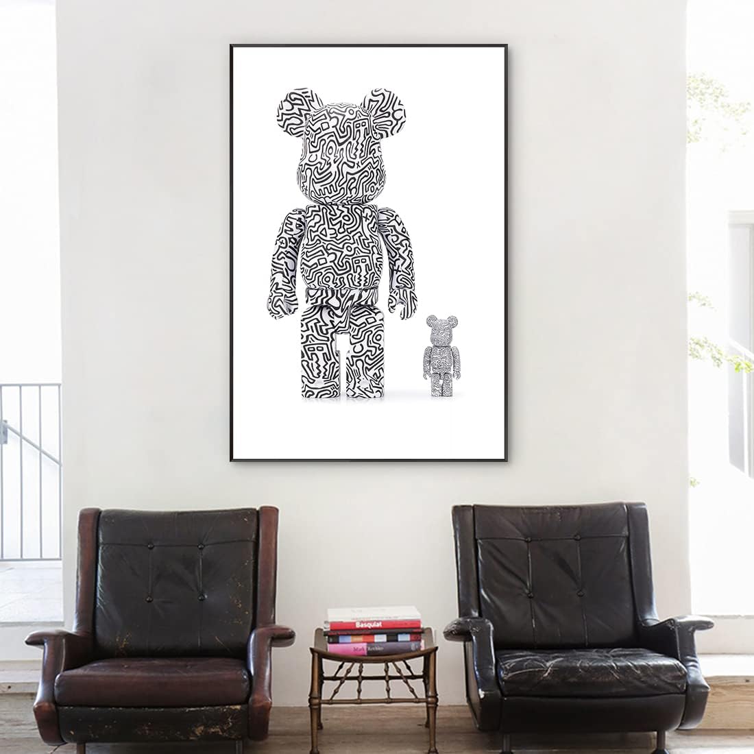 Amazon.co.jp: be@rbrickアートパネル ベアブリック壁掛け絵画 油絵