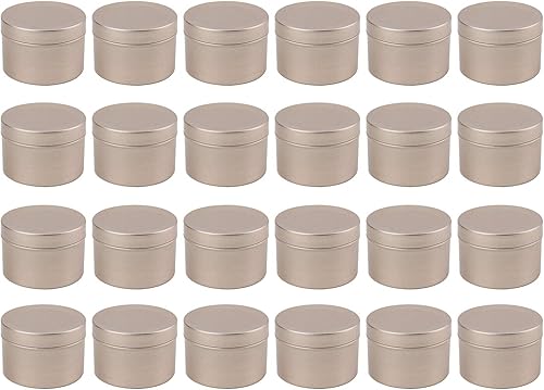 Miniatura 5 de Foraineam Paquete de 24 recipientes redondos de lata de 2 onzas con tapas deslizantes, latas de aluminio para velas, contenedores de muestras