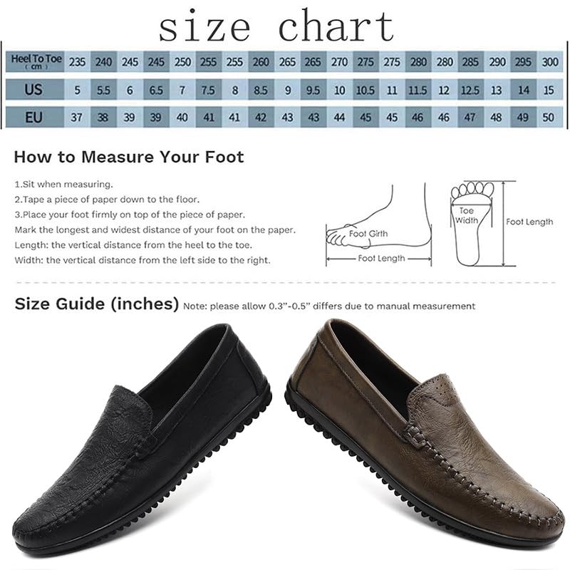 Men's Soft Genuine Leather Loafers & Slip Ons Casual Flats Breathable Lightweight Driving Dress Shoe Business Walking Moccasin Boat4