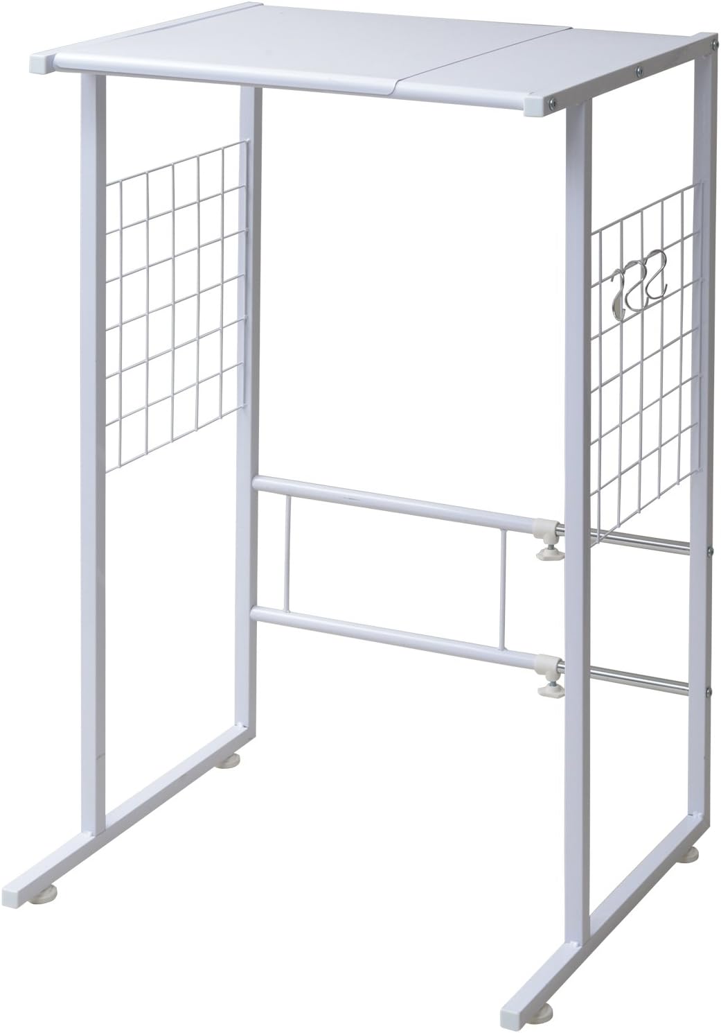 山善 (YAMAZEN) Trash Can on Rack Width 40 – 55 Telescoping ypr-103 – 40 (WH)