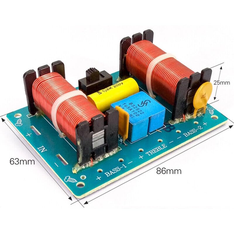 2pcs 100W Double Woofer Bass Speaker Frequency Divider Audio Crossover Filter #1