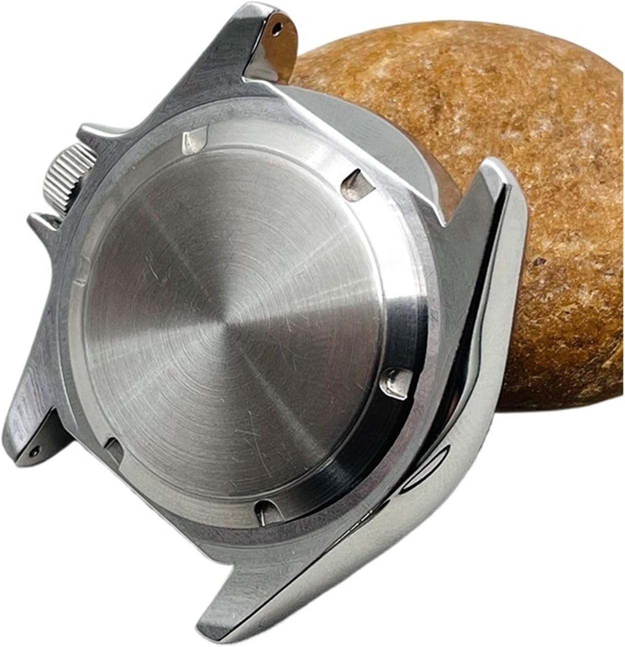 [SDFGUL] シルバーケース、ダブルギアベゼル、リューズ、3オープン、SKX007、SKX009、SRPD、NH35、NH36ム