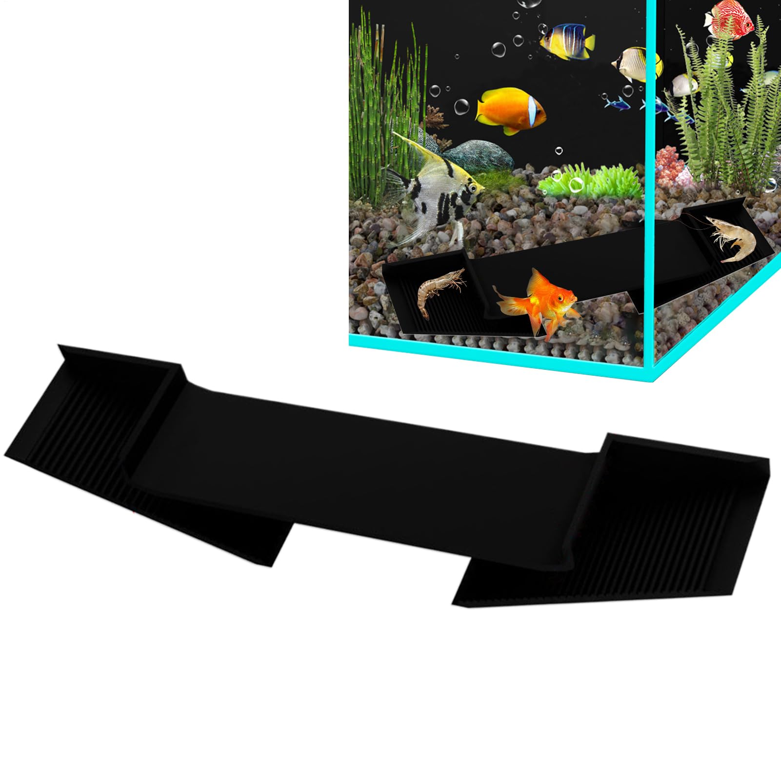 Shrimp Hides for Aquarium,Aquarium Tunnel Shelter Tube - Triangle Dome with Curve Hole for Corner Underground Terrarium Terrace Use โ image 1