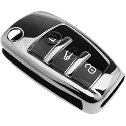Funda Llave Bmw M Performance eMagTech Funda para Llave de Coche de TPU con 3 Botones, a Prueba de caídas, Compatible con Audi A1, A3, A4, A6, Q3, Q5, Q7, S3, R8 TT