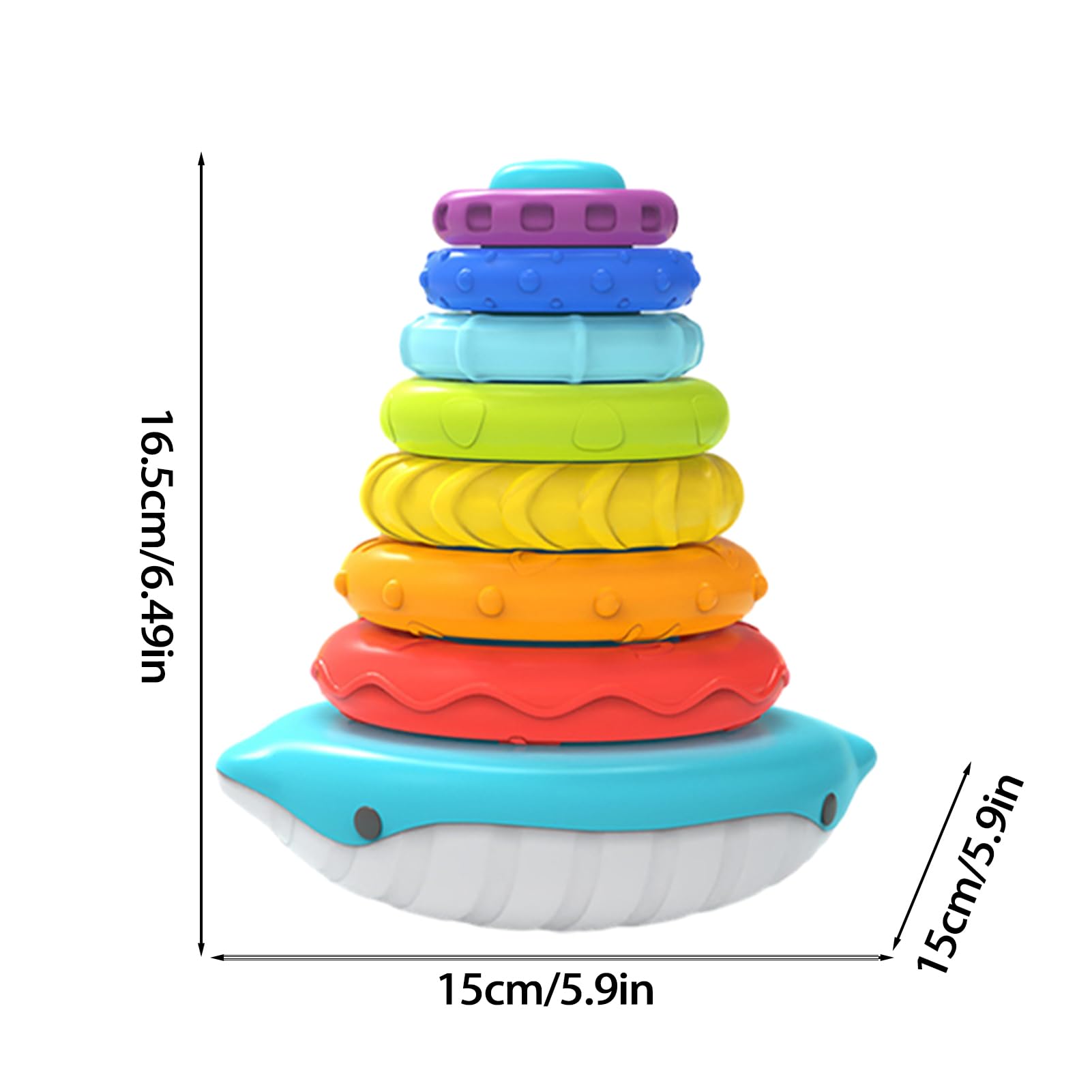 Amazon.co.jp: レインボー 7 リング スタッキング リング | レインボー