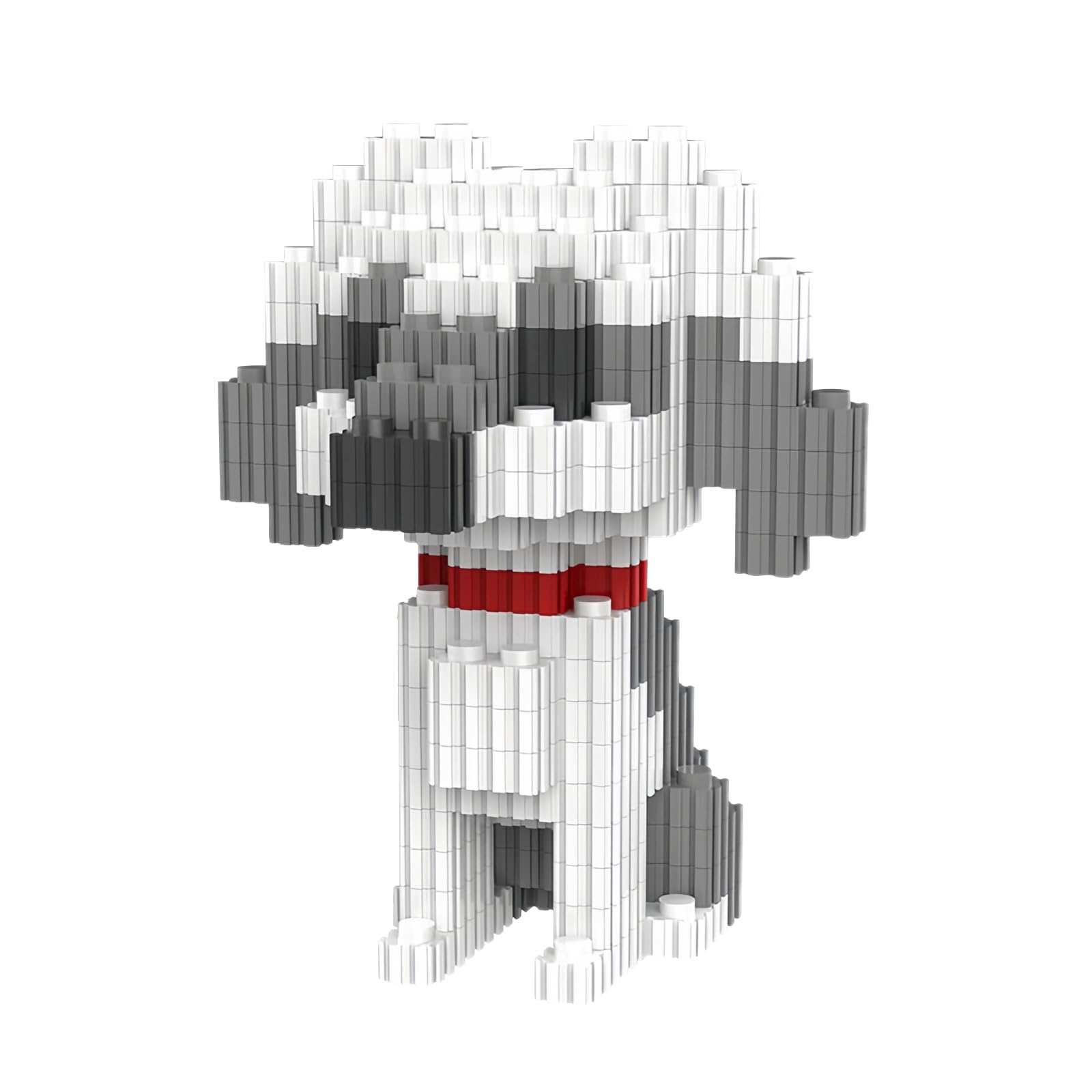 NOOLY Micro Dog Building Blocks, Pet Bricks Sets for Adults and Boys Girls CLJM-01 (Tiny Dog), Brown, Black, White