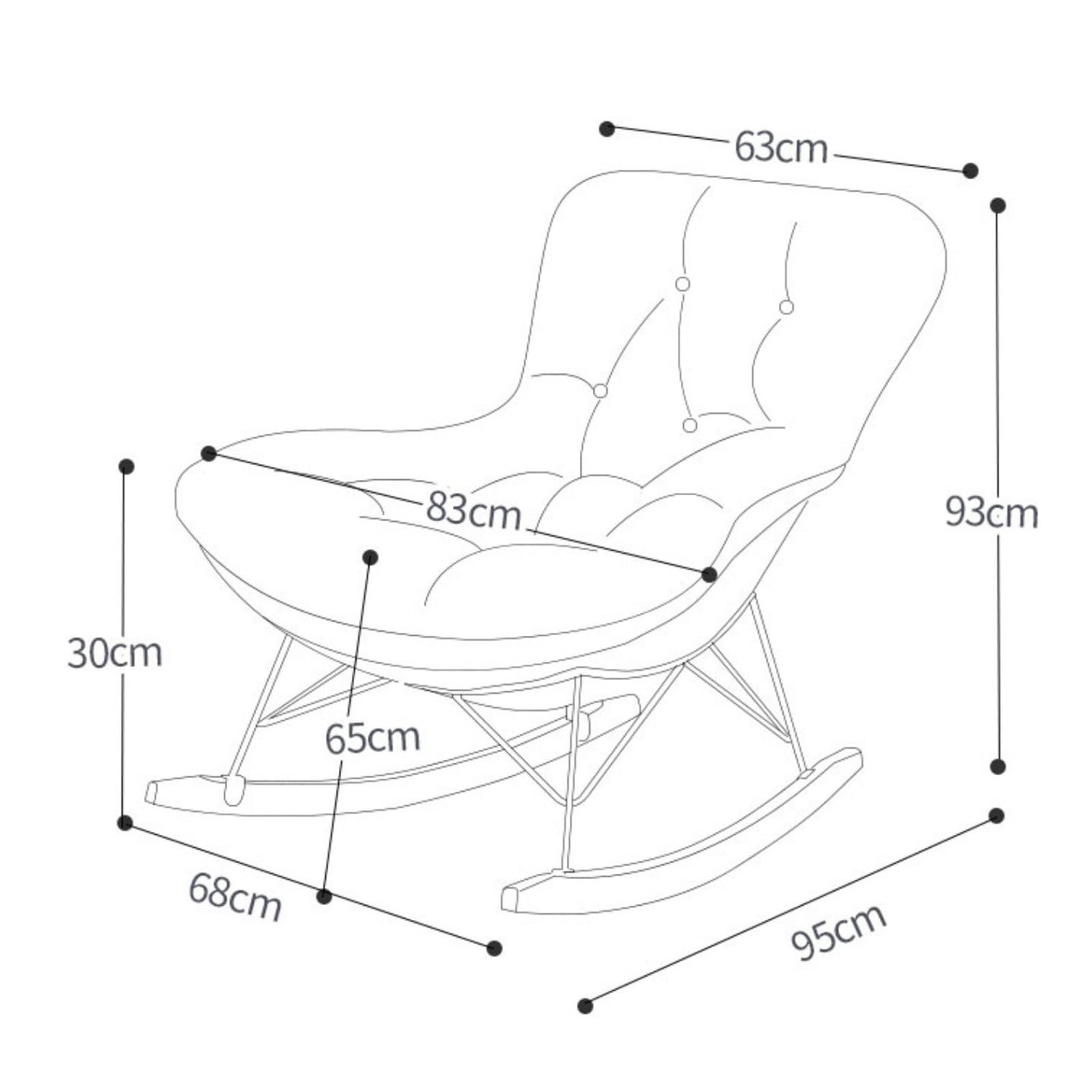 Outdoor Patio Rocking Chairs, Indoor Rocking Chair Comfy Rocker Chair with Thick Cushion, Modern Lounge Chair for Porch, Garden, Patio, Backyard