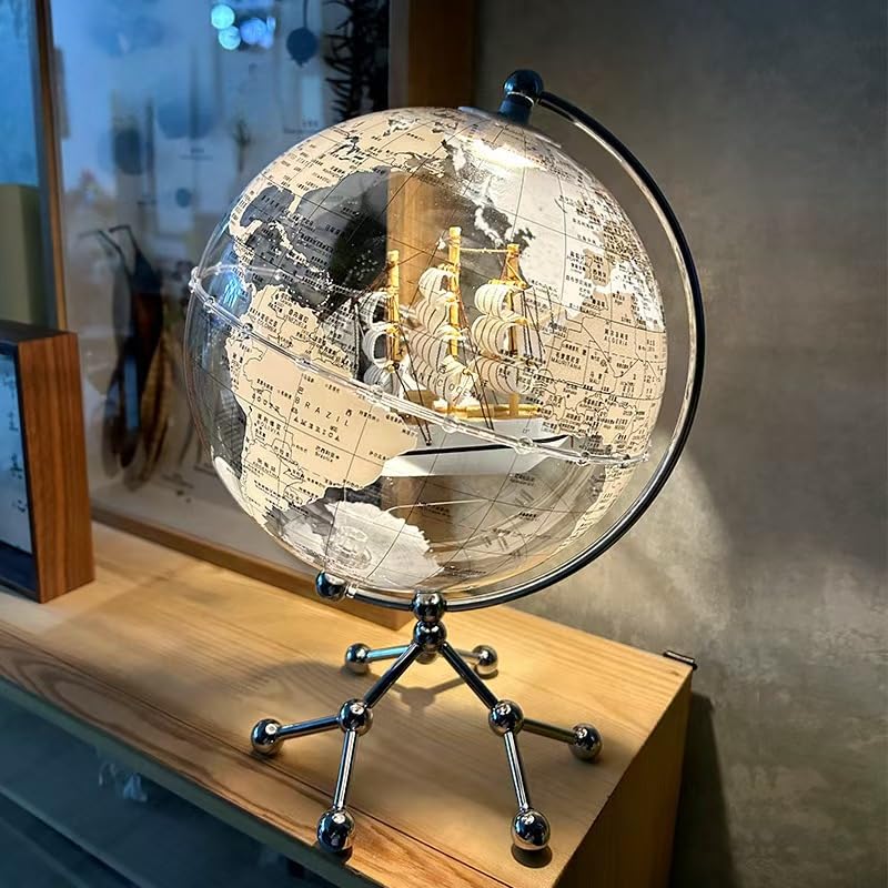 Amazon.com: Illuminated World Globe with Sailing Ship Design