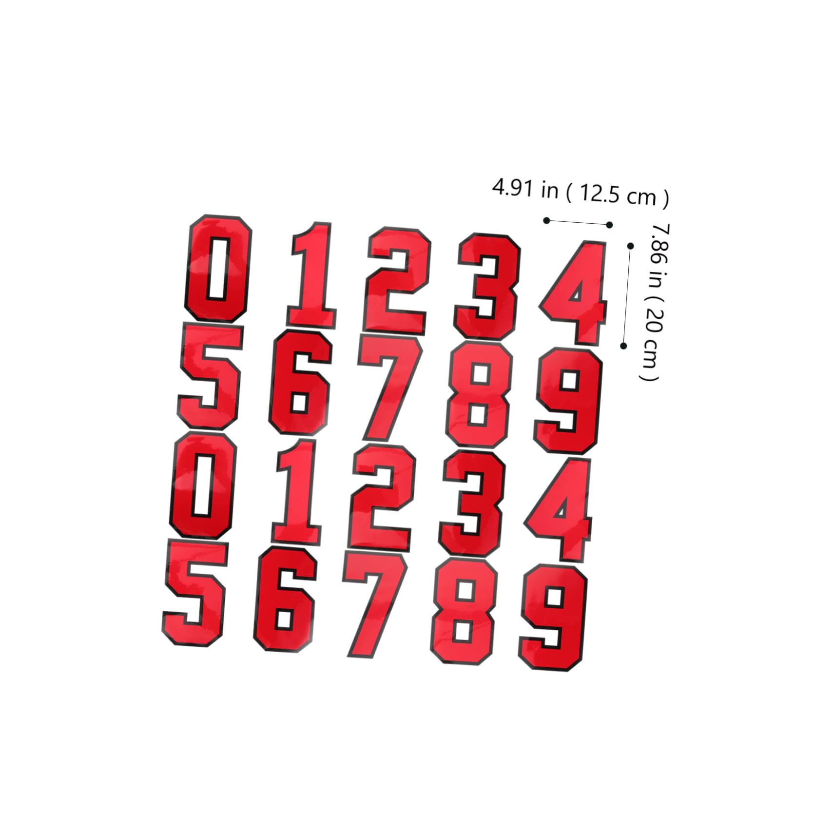 40pezzi Toppe Decorative Numeriche Ricamate Per Abbigliamento Patches Per Cucire Su Giacche Zaini e Accessori Sportivi Per Personalizzazione e Riparazione Di Divise Da Calcio e