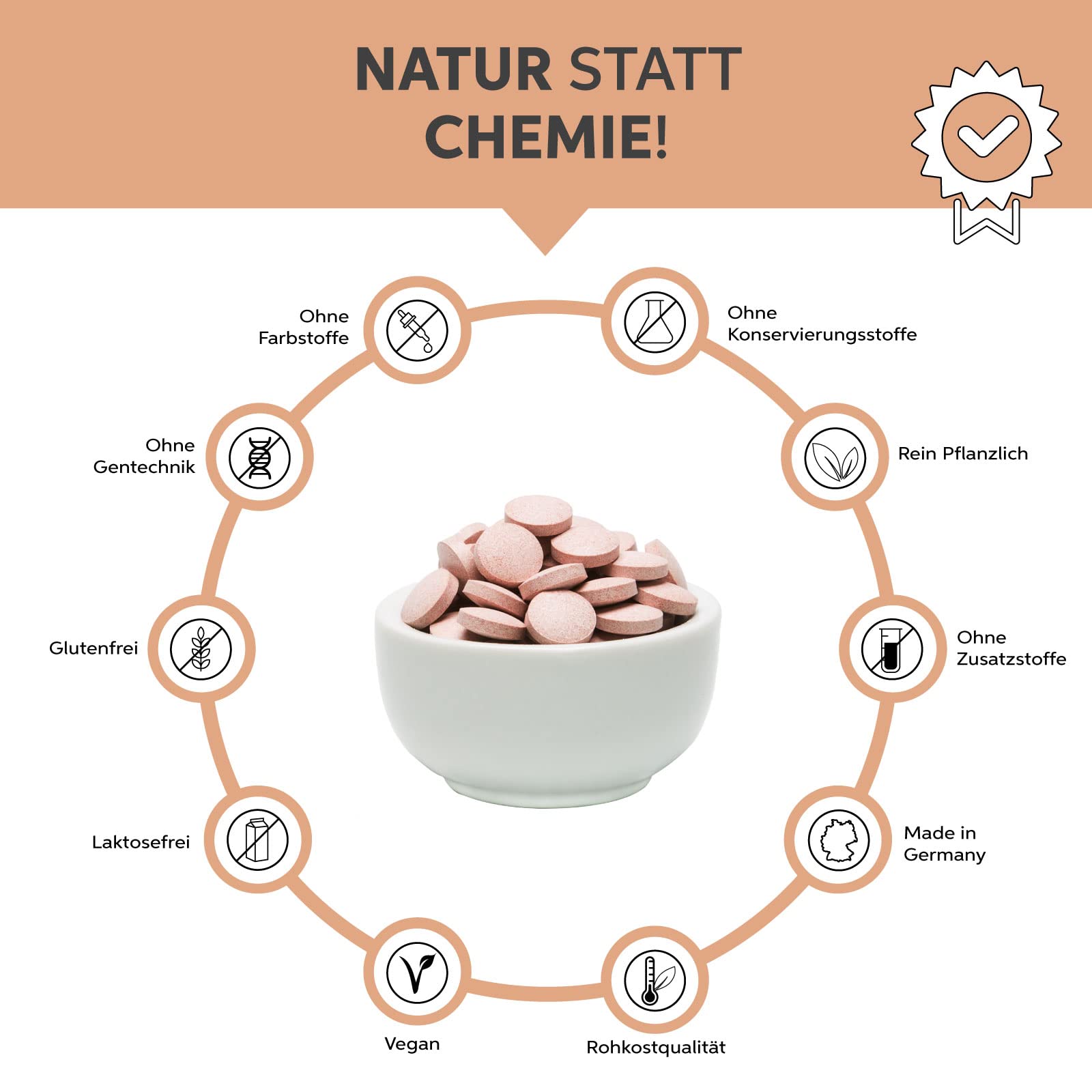 Camu Camu Tabletten 4000 Presslinge | Hochdosiert 4000mg Tagesdosis | 250mg Tabs natürliches Vitamin C in Rohkost-Qualität