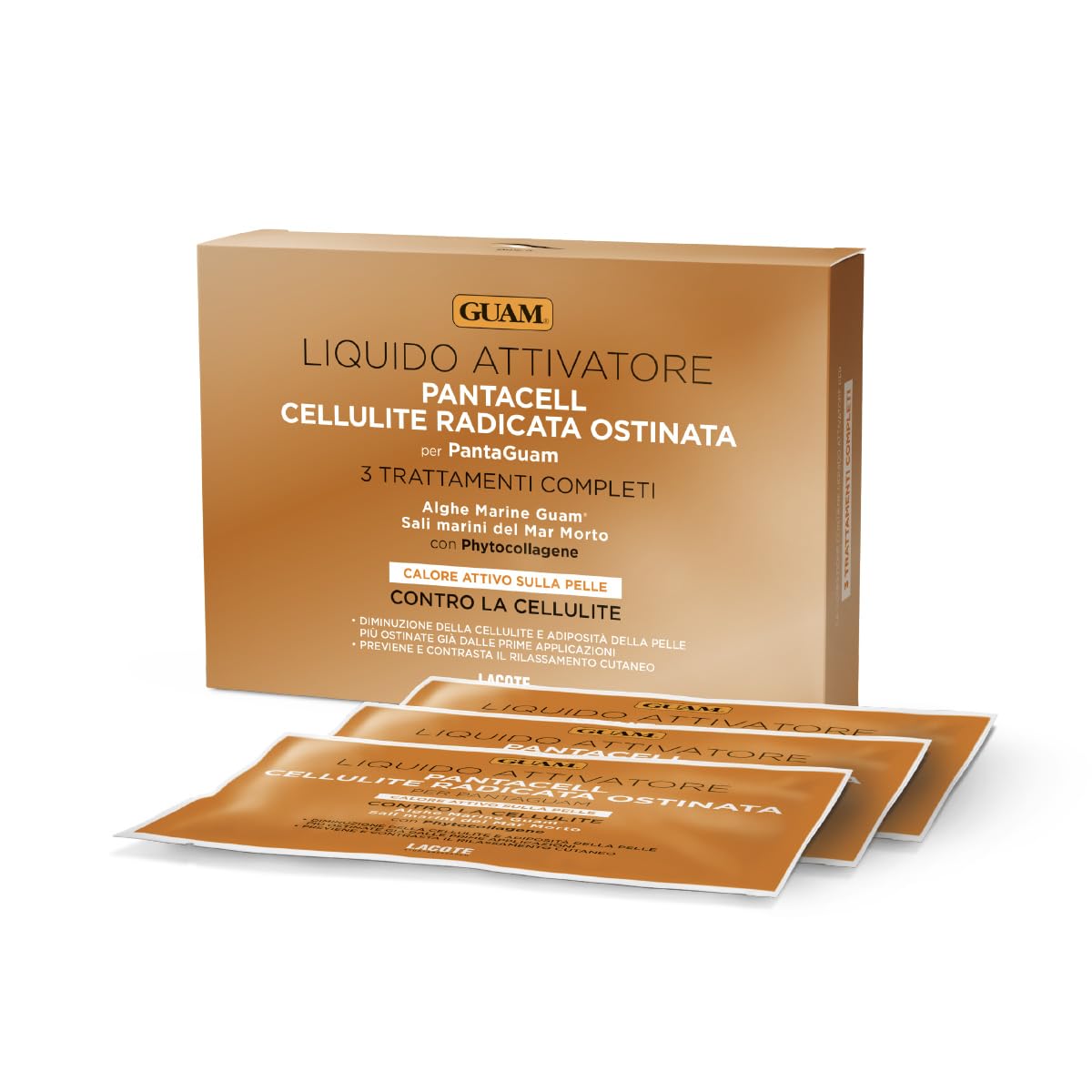 Guam Pantacell cellulite radicata liquido attivatore 3 buste da 100 ml