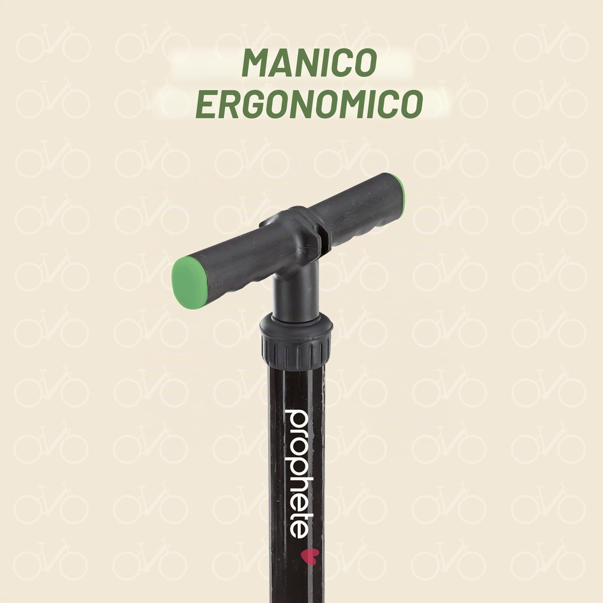 Profeta Pompa a pedale con manometro multicolore 480 mm