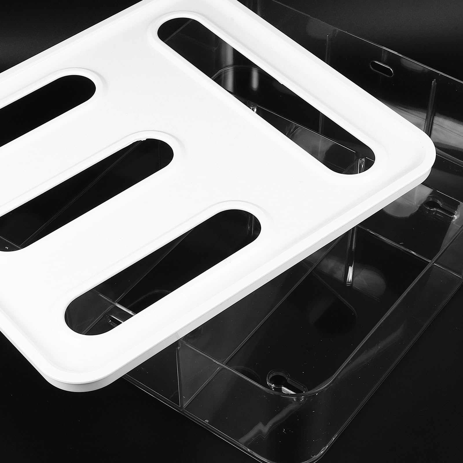 Wandhalterung Aufbewahrungsbox Küchen Frischhaltebeutelspender aus Pet mit Transparentem Deckel Multifunktionaler Müllbeutel Organizer für Haushalt und Lebensmittel