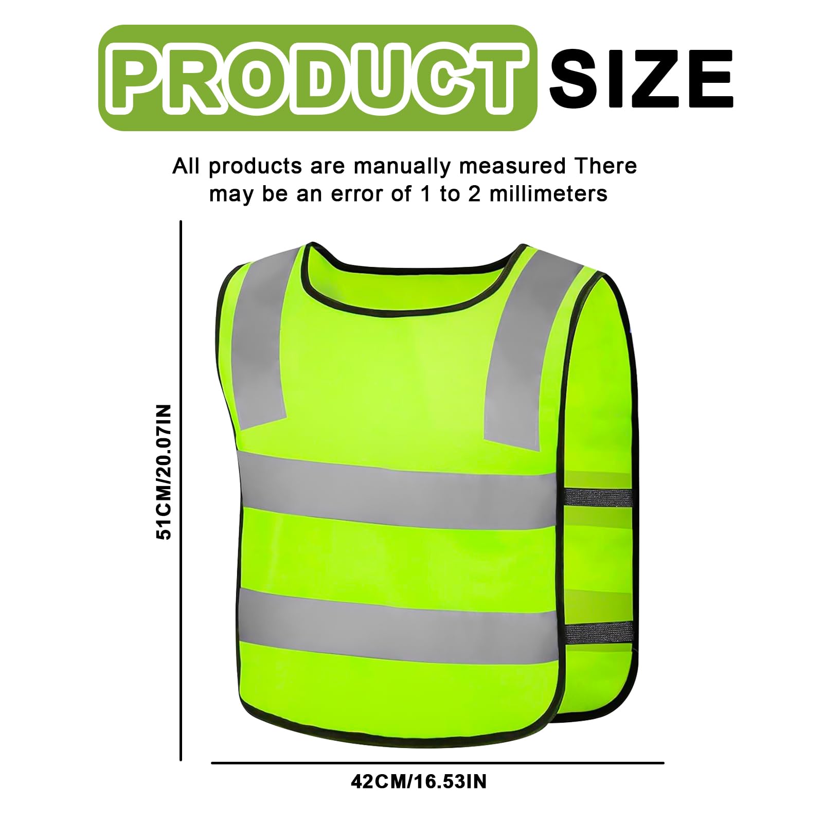8 Pièces Gilet de Sécurité pour Enfants, 360° Visibilité à Gilet Réfléchissante pour 3-12 Ans Enfants, Gilet Jaune Réfléchissant Oui Nuit Marche Idéale pour Garçons et Filles (Taille Universelle)