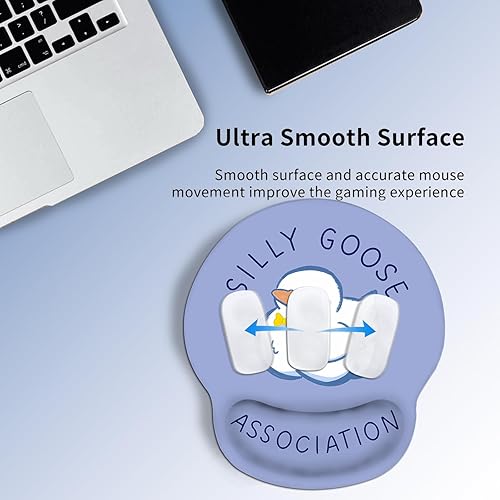 Miniatura 3 de Linda alfombrilla de mouse con soporte de muñeca, alfombrilla de mouse ergonómica con base de goma antideslizante, alfombrilla de mouse suave
