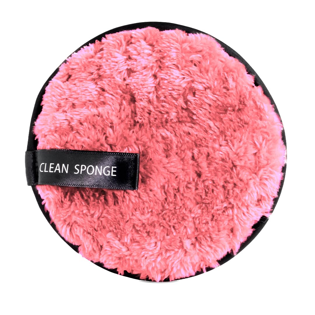 Reusable Makeup Remover Pad, Double Side Washable Face Pad, Makeup Remover Cloth, Easily Remove Stubborn Face & Eye Makeup, Makeup Eraser Cloth for All Skin Types (Red)