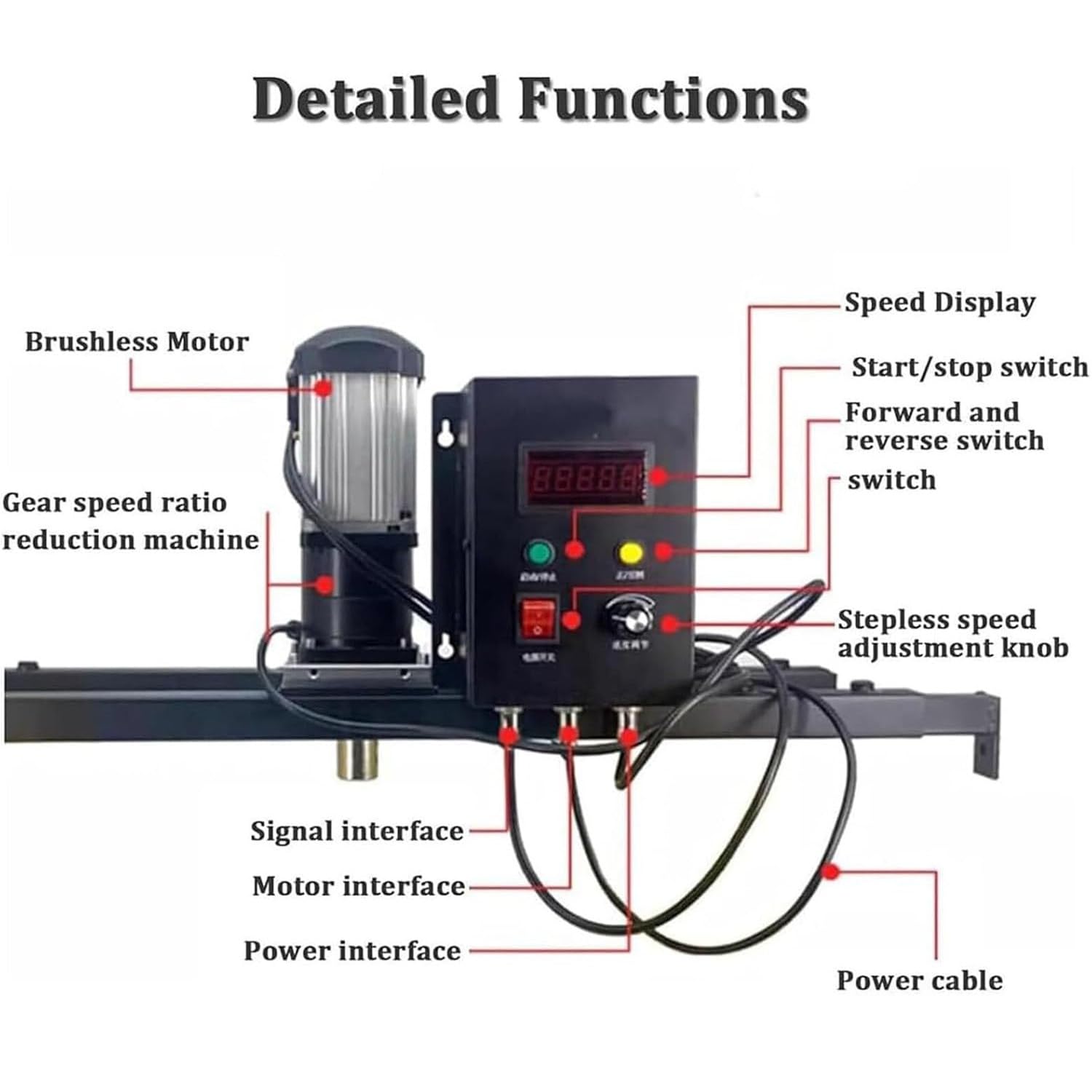 Mezclador eléctrico de pintura de 980 W con impulsor plegable de 400 mm, varilla de agitación de acero inoxidable de 900 mm, ajuste de velocidad de 0 a 3000 RPM para líquidos de viscosidad media a
