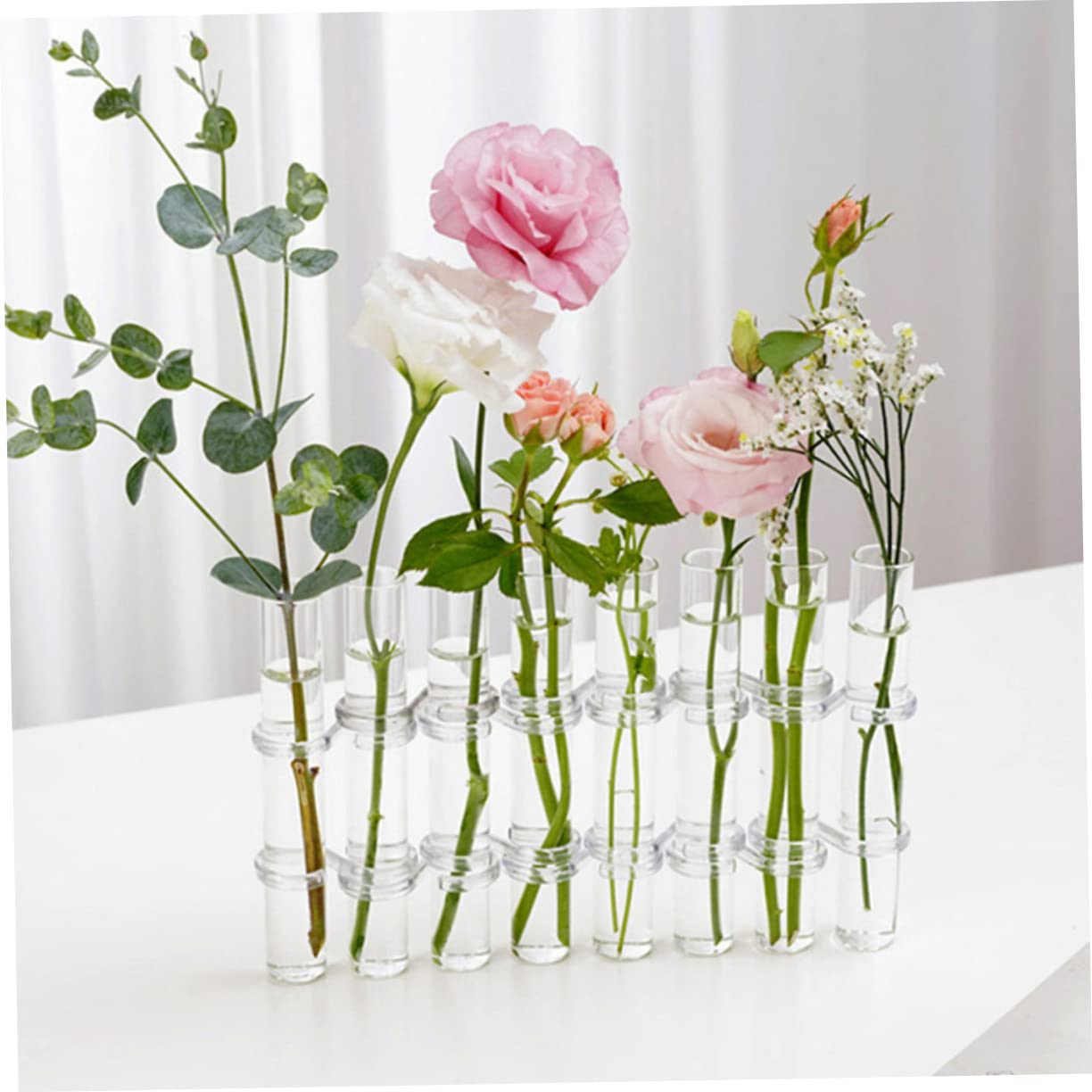 ULTECHNOVO Tubes De Propagation Verre Transparent Jardinière Suspendue pour Petites Plantes Vase à Essai pour Bureau Intérieur