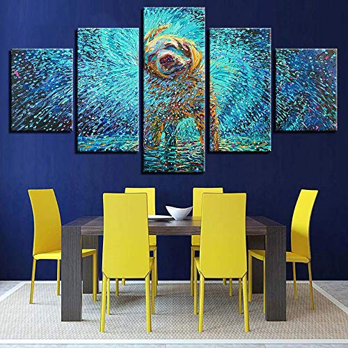 Tableau couloir moderne abstrait de chien pour une deco chic