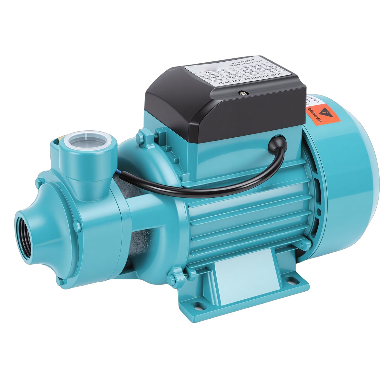 Aramox Bomba de Transferencia de Agua, 0,75 Caballos de Fuerza, Centrífuga, 50 L/min para Riego de Jardines y Cuidado del Césped