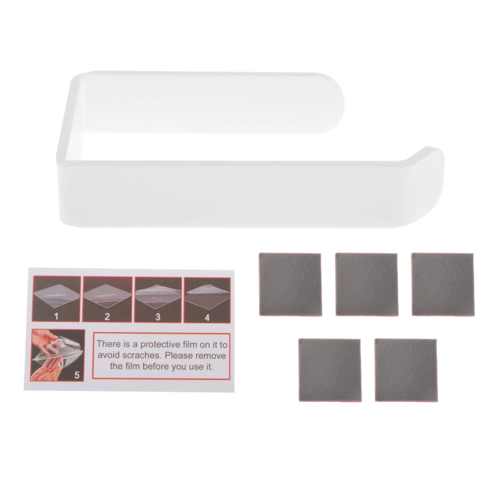 XYNSNDB Portarrollos de Papel higiénico Adhesivo acrílico para baño y Cocina Fácil instalación sin taladrar Soporte de Pared para Papel tisú