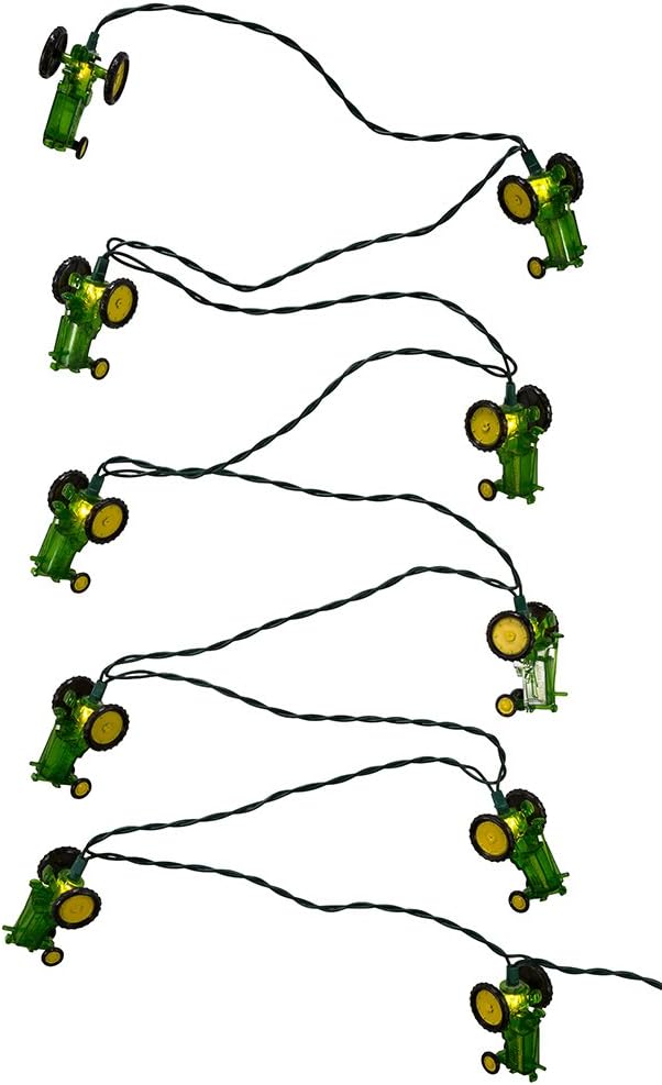 Kurt Adler UL 10 Bulb John Deere Tractor Light Set