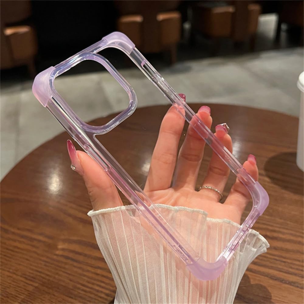Coque iPhone 13 antichoc transparente violette ENILSA avec cadre silicone souple - 7