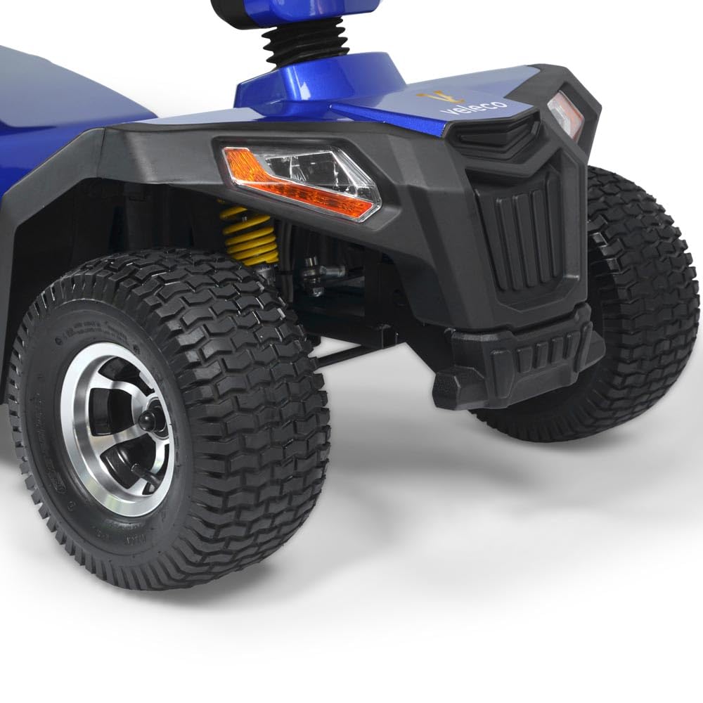 VELECO SHARPY PRO – Vehículo de cuatro ruedas con motor potente y batería de larga duración, equipado con neumáticos grandes (Azul)
