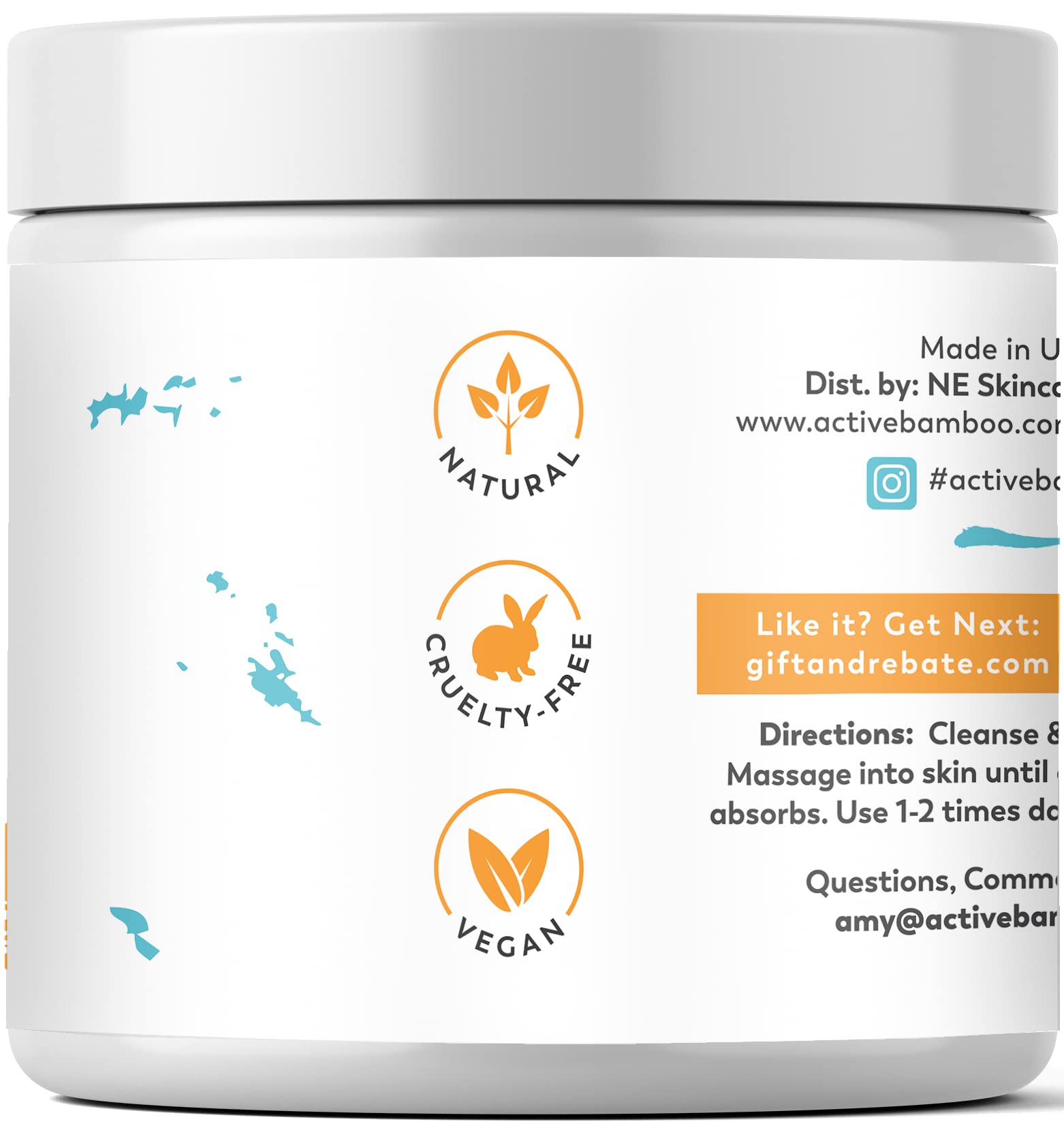 Crema corrector de manchas oscuras antienvejecimiento para rostro y cuerpo, fabricado en Estados Unidos, removedor de manchas nutritivo de piel de bambú activo para mujeres y hombres, 4 onzas 6