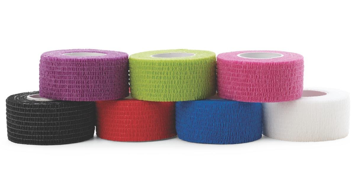 Medline Non-Sterile Self Adherent Cohesive Bandages, Color Pack (Pink, Green, Black, Red, Purple, White, Blue), 1″ x 5 yds., (2.5 cm x 4.6 m), Not Made from Natural Rubber Latex, Pack of 30 Medline Non-Sterile Self Adherent Cohesive Bandages, Color Pack (Pink, Green, Black, Red, Purple, White, Blue), 1″ x 5 yds., (2.5 cm x 4.6 m), Not Made from Natural Rubber Latex, Pack of 30