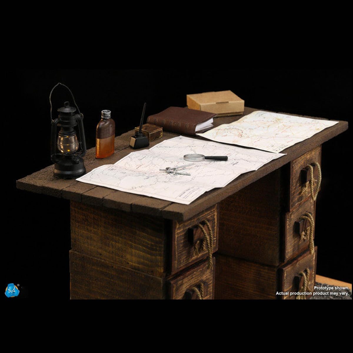HiPlay DID Set Diorama Scrivania da Guerra della Prima Guerra Mondiale E60062 - Accessorio Realistico per Scene Militari in Scala 1/6 per Figure d'Azione da 12 Pollici