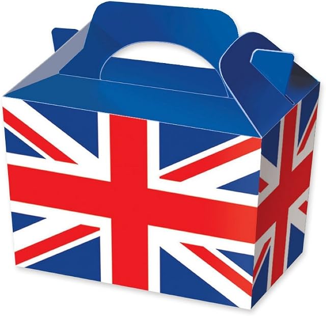 Union Jack Food Boxes Gift Treat Boxes For Wedding Anniversaries Birthday Party Carnivals Picnics Events Party Favor Pack Of 5