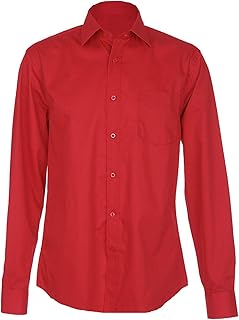 Long sleeve red button up shirt Clearance