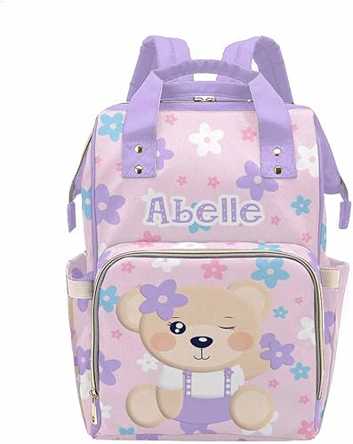 Miniatura 3 de M YESCUSTOM Bolsa de pañales personalizada para bebés para mujeres y hombres, bolsas de lactancia personalizadas para mamá, 0303-13, Mochilas de