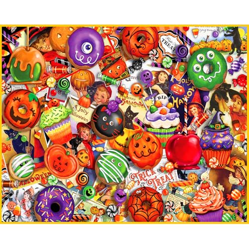 Rompecabezas White Mountain de 1000 piezas, temática Halloween y otoño: 'Trick or Treat', piezas grandes, regalo para adultos y familia, 24" x 30" miniatura 3
