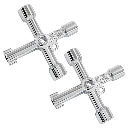 Hordion 2PCS 4 Way Multi-Functional Utility Key Spigot Key, 4