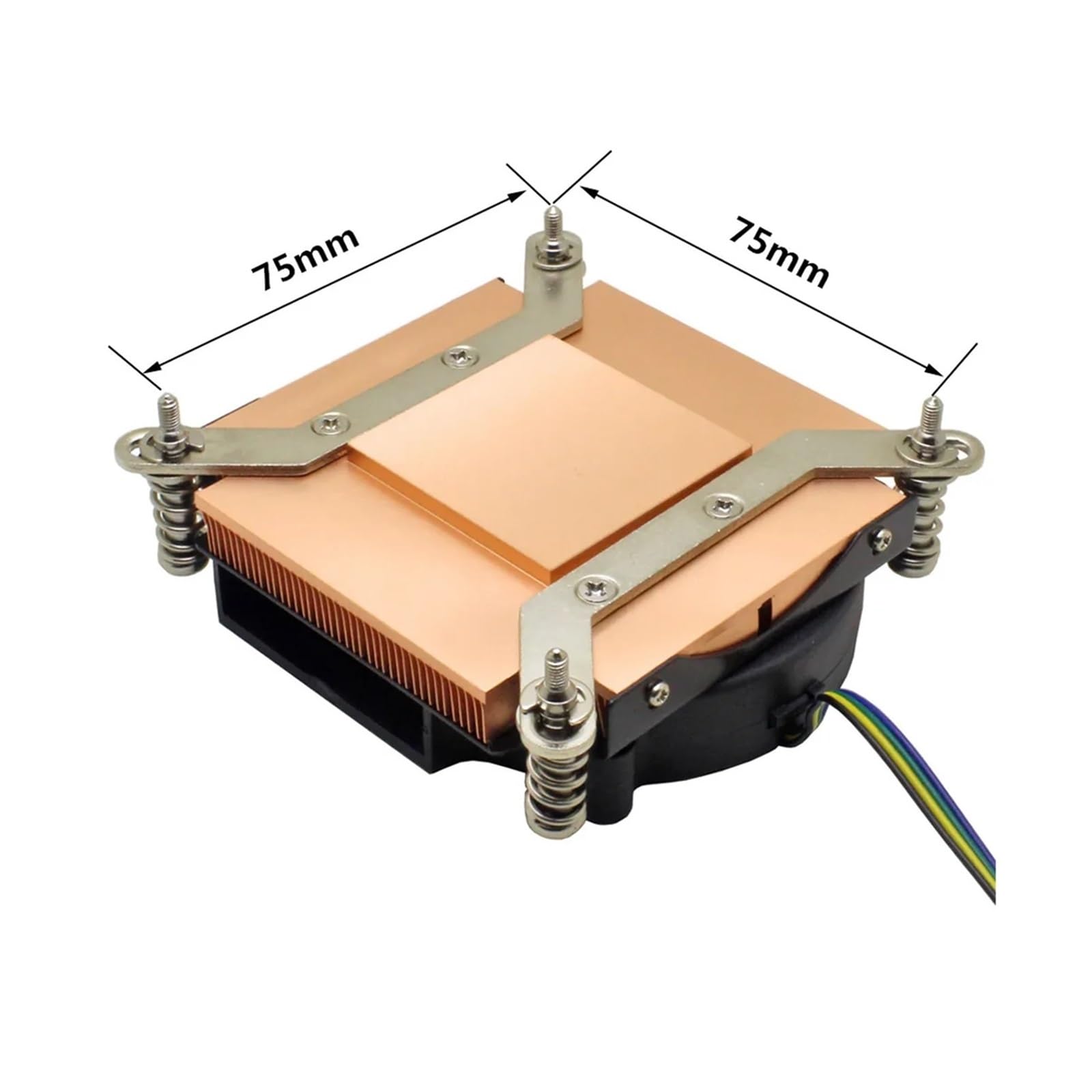 Chłodnica procesora serwera 1U wentylator miedziany radiator kompatybilny z LGA 1155 1156 1150 1151 chłodzenie komputera przemysłowego