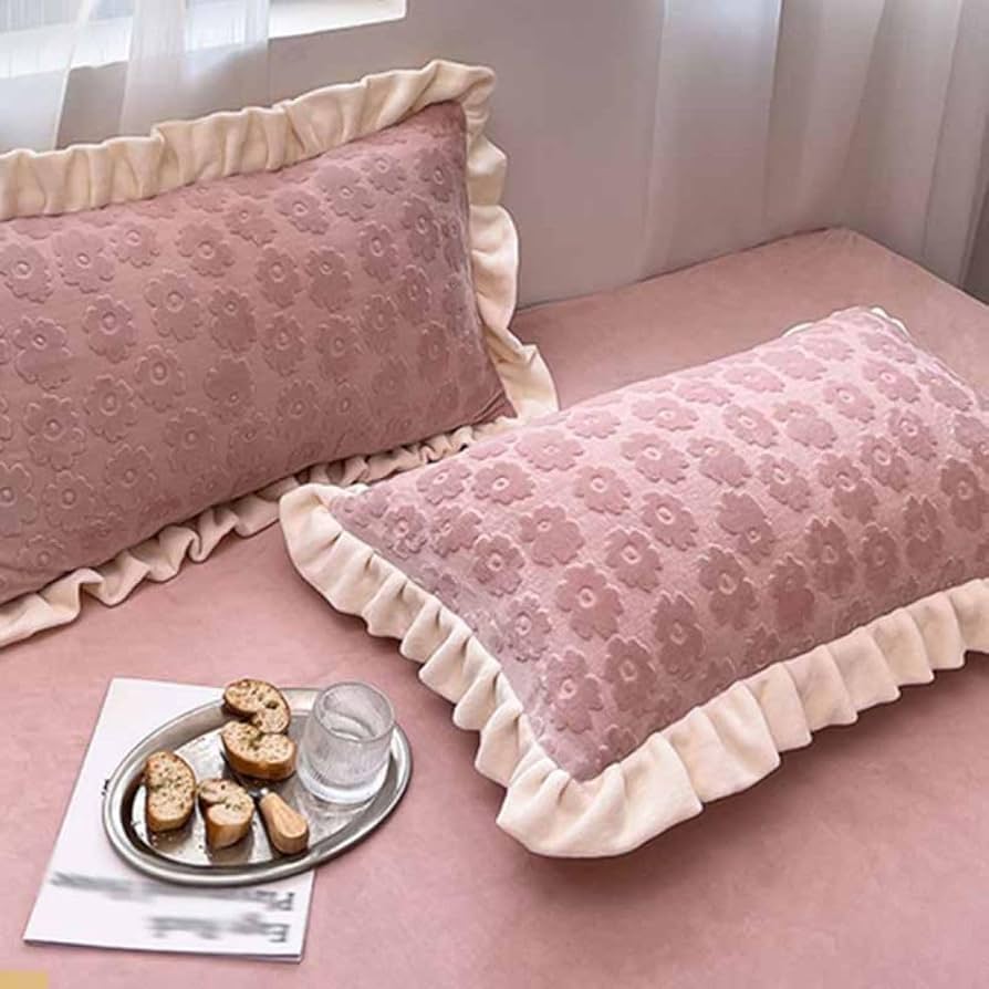 Amazon｜掛け布団カバー シングル フリル 花柄1 冬 暖かい 200