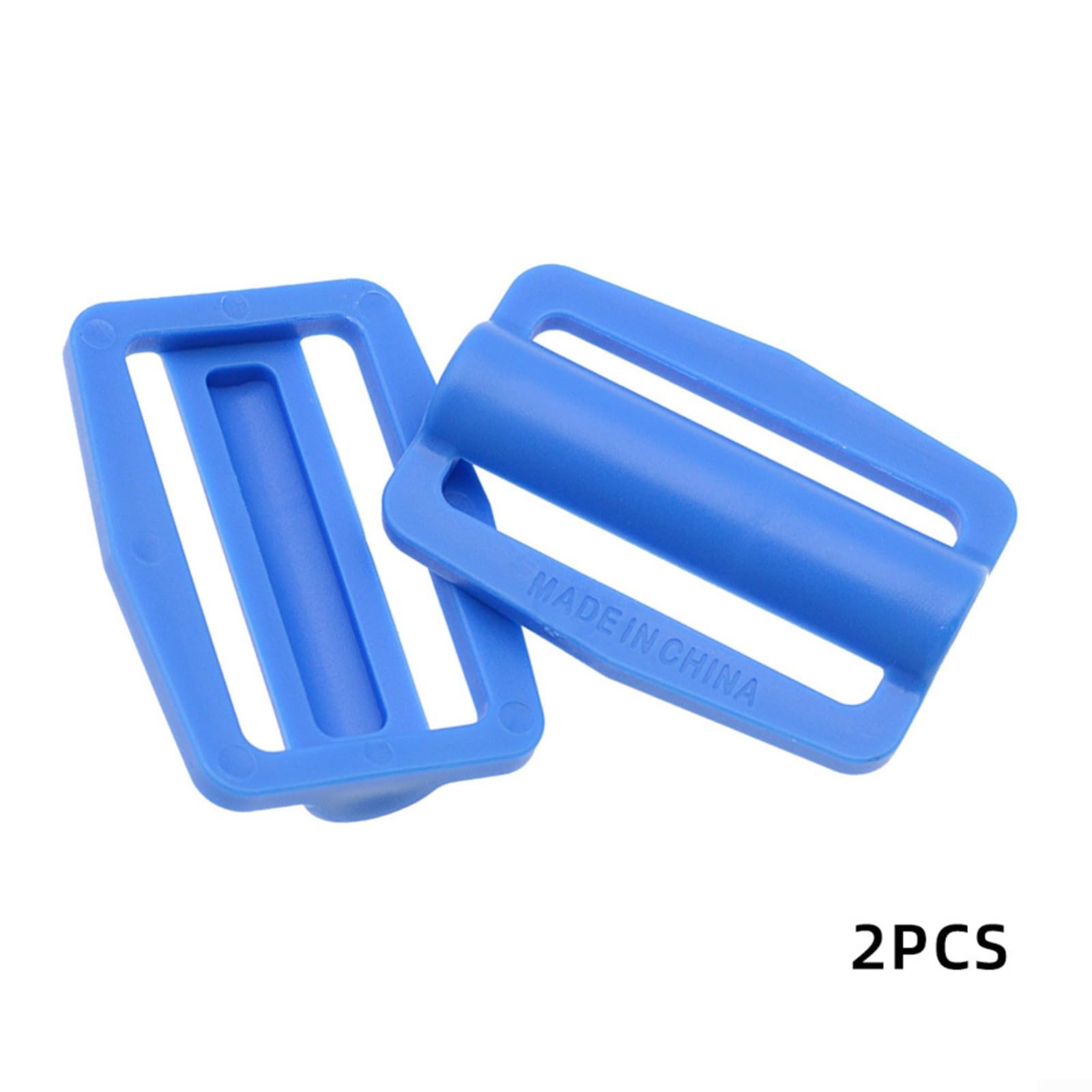 Confezione da 2 fibbie per cinghie per immersioni subacquee, 52 mm, fibbia in plastica a regolazione rapida per backfly (blu)