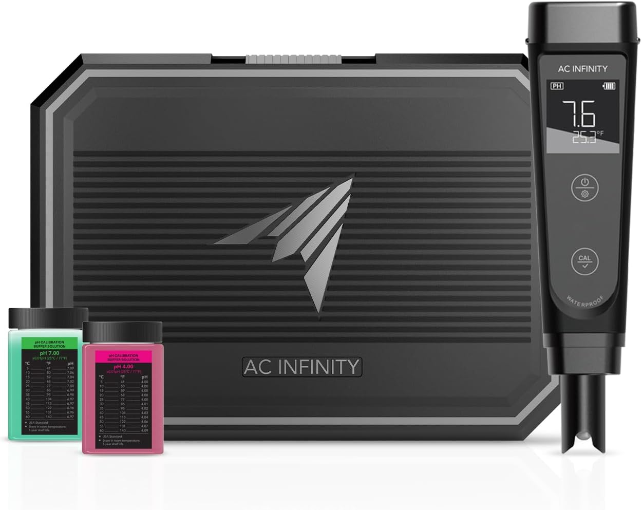AC Infinity pH Meter Kit, High Precision Digital pH Pen | ±0.1 pH Accuracy, Nutrient Test pH Meter for Water Hydroponics Plants, Gardening, Aquariums, Swimming Pools