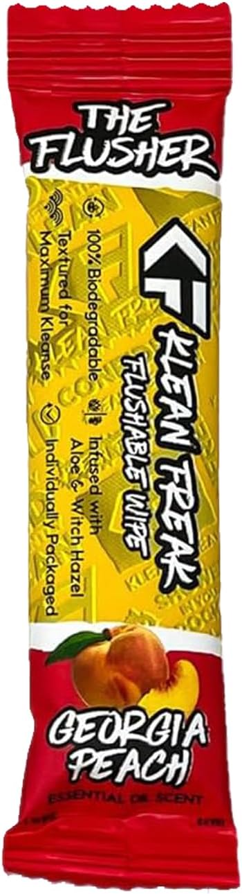 The Flusher wipes - Single Sachet - Georgia Peach