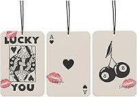 Vista 22 de Ambientador de Coche Retro con Lazos de Leopardo 4 Piezas, Accesorios de Coche con Estampado de Guepardo Bola 8 de la Suerte para Interior, Lazos