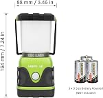 Lepro 2-Pack LED Camping Lantern, 200H+ Long Runtime, 1000LM Battery Powered Camping Light, 4 Modes Dimmable Tent Light, Emergency Lights for Power Outages, Hurricane, Hiking and Survival Kit