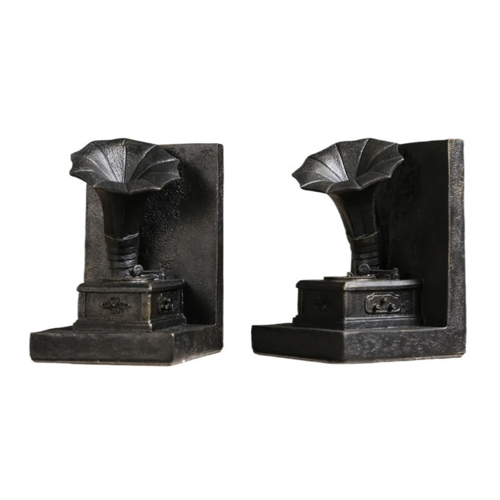 Book Ends Vintage Bookends Decorative for Shelves or Bookcase Resin Non-Skid Anti-Slip Heavy Home Décor