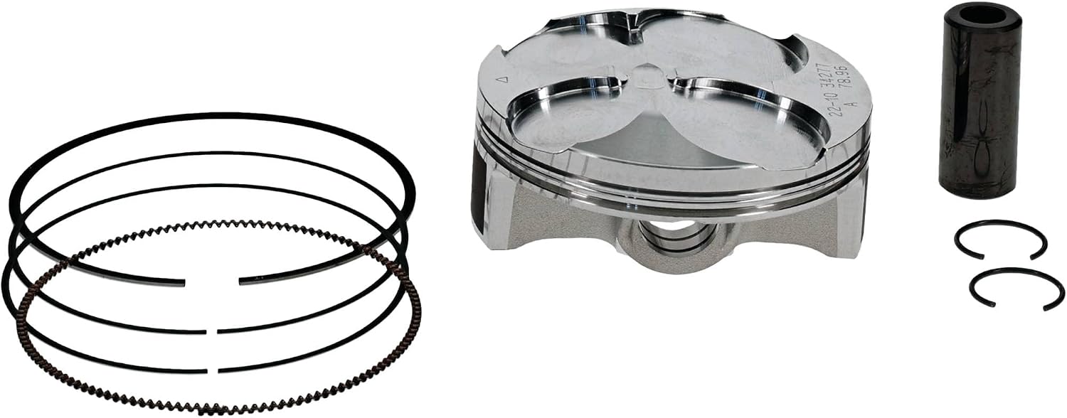 Vertex 24579A Forged High Compression Piston Kit Compatible With/Replacement For Honda CRF 250 R, CRF 250 RX 2022 79 mm Cylinder Diameter, 250 cc Displacement, 78.960mm Piston Diameter