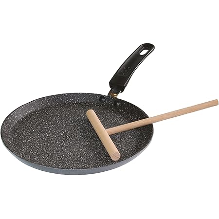 HJYDGJ Crepe Pfanne 28cm - Antihaft Pfannkuchenpfanne Mit Teigverteiler